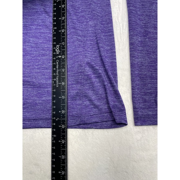 Under Armour LS Workout Shirt Womens M Purple Loose Heatgear Gym Outdoor - Picture 8 of 9